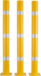 Elkor Stalowy słupek ochronny z pasami odblaskowymi
