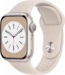 Smartwatch Apple Watch 8 GPS 45mm Starlight Alu Sport Beżowy  (MNP23WB/A)