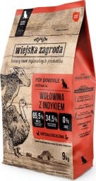  Wiejska Zagroda Karma sucha dla psa Wołowina z indykiem (dorosły) chrupki L 9kg