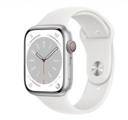 Smartwatch Apple Watch 8 GPS + Cellular 45mm Silver Alu Sport Biały  (MP4J3WB/A)