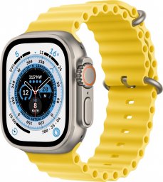 Smartwatch Apple Watch Ultra GPS + Cellular 49mm Titanium Case Ocean Band Żółty  (MNHG3FD/A)