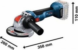 Szlifierka Bosch Bosch X-LOCK cordless angle grinder GWX 18V-10 Professional solo, 18V (blue/black, without battery and charger)