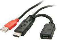 Adapter USB Lindy USB - HDMI Czarny  (41080)
