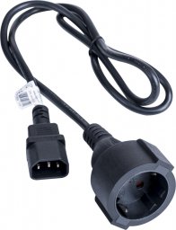 Kabel zasilający Akyga AKYGA Adapter zasilający AK-PC-13A CCA CEE 7/3 / IEC C14 1 m