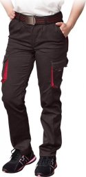  R.E.I.S. FRAULAND-T  - Elastyczne damskie spodnie ochronne do pasa FRAULAND, 62% poliester, 35% bawełna, 3% elastan, 240 g/m - czarno-żółty 46