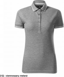 MALFINI Perfection plain 253 - ADLER - Koszulka polo damska, 200 g/m, - ciemnoszary melanż S