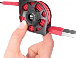 Kabel USB Floveme USB-A - microUSB + Lightning 1 m Czerwony