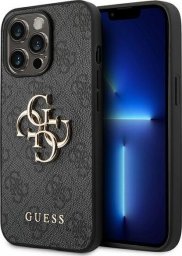  Guess Guess 4G Big Metal Logo - Etui iPhone 14 Pro Max (szary)