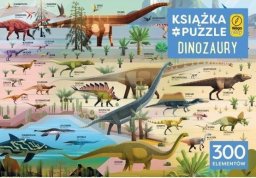 Wilga Wilga Play Puzzle 300 elementów + Książka - Dinozaury
