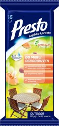  HARPER Presto Ściereczki czyszczące+płyn 2w1  do mebli ogrodowych - Brzoskwinia & Melon  1op.-16szt