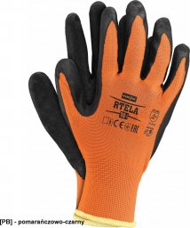  R.E.I.S. RTELA - rękawice ochronne - pomarańczowo-czarny 7