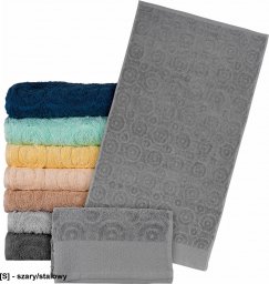  R.E.I.S. T-EGYPT-50X90 - Ręcznik z wysokiej jakości frotte - szary/stalowy