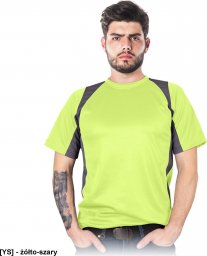  R.E.I.S. TSMODERN - T-shirt męski MODERN z siateczki - żółto-szary 2XL