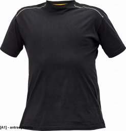  CERVA KNOXFIELD - t-shirt - antracyt/żółty S