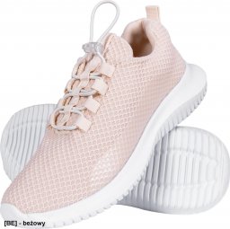 R.E.I.S. BSMIA - lekkie półuty sportowe z materiału tekstylnego oraz poliuretanu, ściągane elastycznymi troczkami, podeszwa pianka EVA - beżowy 39