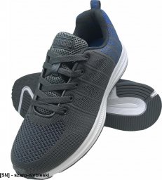  R.E.I.S. BSPIXEL - buty sportowe wykonane z materiału tekstylnego - szaro-niebieski 44