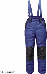  CERVA CREMORNE spodnie zimowe - męskie zimowe spodnie z odpinanymi szelkami, 100% poliester - granatowy 3XL