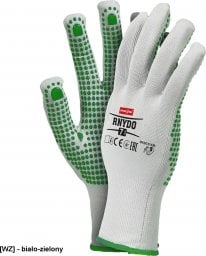  R.E.I.S. RNYDO - rękawice ochronne - biało-zielony 7