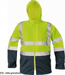  CERVA EPPING - kurtka HI-VIS bez podszewki z taśmami odblaskowymi - pomarańczowy/granatowy XL