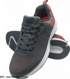  R.E.I.S. BSPIXEL - buty sportowe wykonane z materiału tekstylnego - szaro-pomarańczowy 45