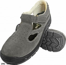  R.E.I.S. BRAVEL-S1 SRC - sandał, bezpieczne buty, stalowy podnosek, skóra zamszowa 42