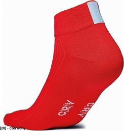  CERVA ENIF SKARPETY - niskie skarpety sportowe z odblaskowym pasem z tyłu - czerwony r.45