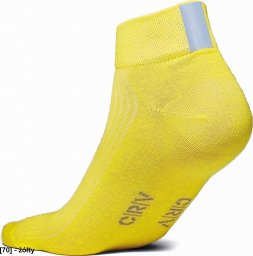  CERVA ENIF SKARPETY - niskie skarpety sportowe z odblaskowym pasem z tyłu - żółty r.45