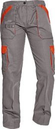  CERVA MAX LADY SPODNIE - damskie spodnie do pasa z kolekcji MAX classic - szary/pomarańczowy 38