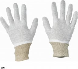  CERVA CORMORAN - Rękawice ochronne, dziana tkanina, połączenie wybielanej bawełny i poliestru, elastyczny rękaw, min. 12 par 7