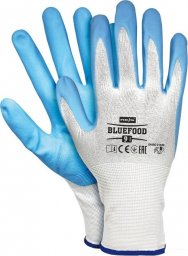  R.E.I.S. BLUEFOOD - rękawice ochronne z nylonu, powlekane nitrylem typu FOAM, do kontaktu z żywnością, ściągacz, min zakup 12 par 7