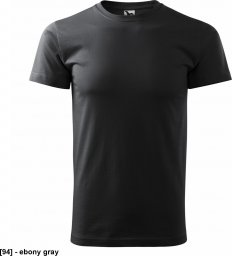  MALFINI Basic 129 - ADLER - Koszulka męska, 160 g/m - ebony gray 4XL