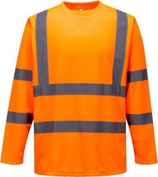  Portwest S178 - T-Shirt ostrzegawczy z długimi rękawami, dzianina poliestrowa 100%  150g - pomarańczowy L