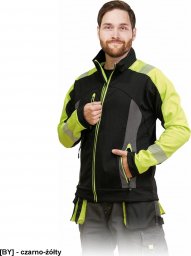 Leber&Hollman LH-SHELLVIS - kurtka ochronna z materiału SOFTSHELL, powłoka 94% poliester, 6% elastan, 320 g/m, podszyta polar fleece L