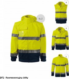 RIMECK HV Guard 4 in 1 5V2 - ADLER - Kurtka unisex, 210/280 g/m, 100% poliester - fluorescencyjny żółty 2XL