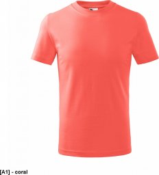 MALFINI Basic 138 - ADLER - Koszulka dziecięca, 160 g/m - coral 134 cm/8 lat