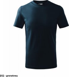  MALFINI Classic 100 - ADLER - Koszulka dziecięca, 160 g/m, 100% bawełna - granatowy 158 cm/12 lat