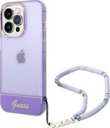  Guess Etui Guess GUHCP14XHGCOHU Apple iPhone 14 Pro Max fioletowy/purple hardcase Translucent Pearl Strap