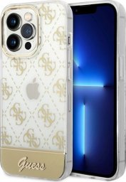 Guess Etui Guess GUHCP14LHG4MHG Apple iPhone 14 Pro złoty/gold hardcase 4G Pattern Script
