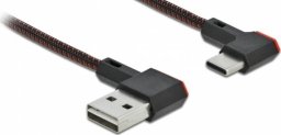 Kabel USB Delock USB-A - USB-C 0.2 m Czarny (85279)