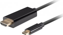 Kabel USB Lanberg USB-C - HDMI 1 m Czarny (CA-CMHD-10CU-0010-BK)