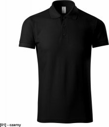 PICCOLIO Joy P21 - ADLER - Koszulka polo męska, 170 g/m, 35% poliester, 65% bawełna, - czarny 3XL