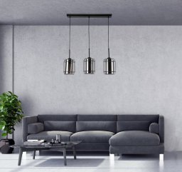 Lampa wisząca Candellux JONERA LAMPA WISZĄCA CZARNY 3X40 E27 KLOSZ DYMIONY