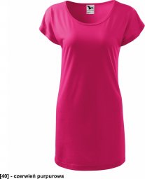  MALFINI Love 123 - ADLER - Koszulka/sukienka damska, 170 g/m, 5% elastan, 95% wiskoza, - czerwień purpurowa M