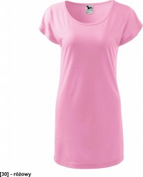  MALFINI Love 123 - ADLER - Koszulka/sukienka damska, 170 g/m, 5% elastan, 95% wiskoza, - różowy S