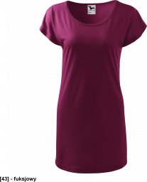  MALFINI Love 123 - ADLER - Koszulka/sukienka damska, 170 g/m, 5% elastan, 95% wiskoza, - fuksjowy M