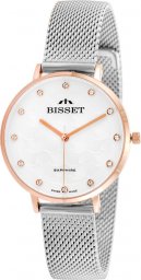 Zegarek Bisset Szwajcarski zegarek damski Bisset BSBF32 srebrny st motyw