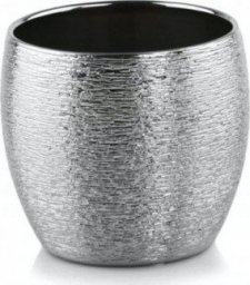  Polnix Doniczka ceramiczna kula na kwiaty srebrna 11 cm