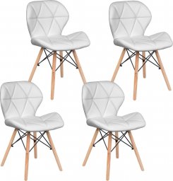  Sofotel Krzesło skandynawskie Sigma 4 szt. biały
