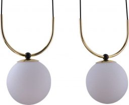 Lampa wisząca Amplex LAMPA wisząca BALOS 0408 Amplex modernistyczna OPRAWA szklane kule balls zwis czarny złoty