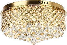 Lampa sufitowa Auhilon Sufitowa lampa glamour Amapoli crystal do salonu złota